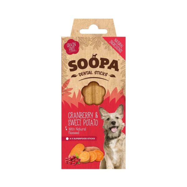 Soopa Dental Sticks - Cranberry & Zoete Aardappel